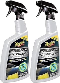 Meguiar's Ultimate Waterless Wash & Wax - High-Efficiency Car Care Solution for Shine and Protection, Perfect for Car Care Enthusiasts 26 Fl Oz (Pack of 2)