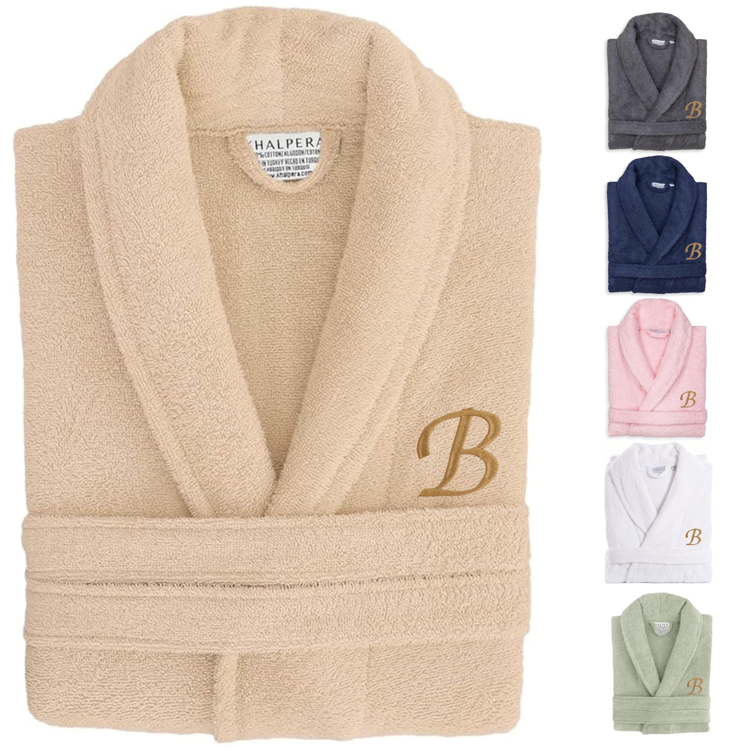 Aristocrat Custom Embroidered 100% Turkish Cotton Bathrobe –Personalized Robe, Soft Terry Cloth Unisex Bathrobe