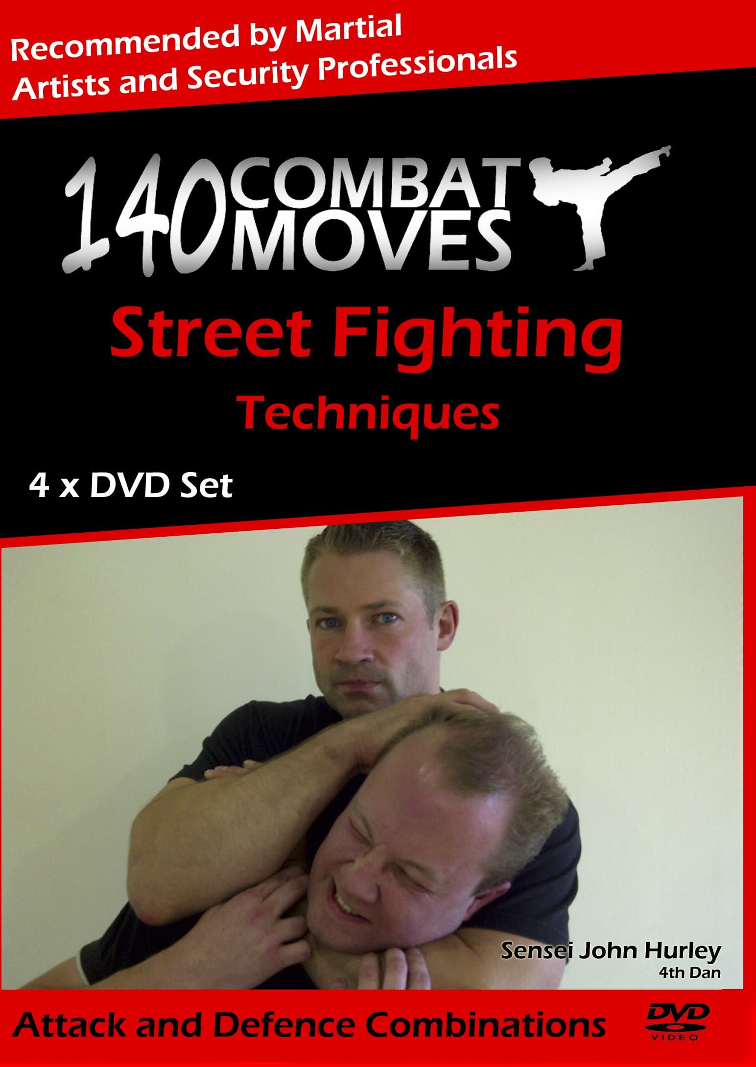 140 Combat Moves, 4 x DVD Self Defence Home Study Course (NTSC)