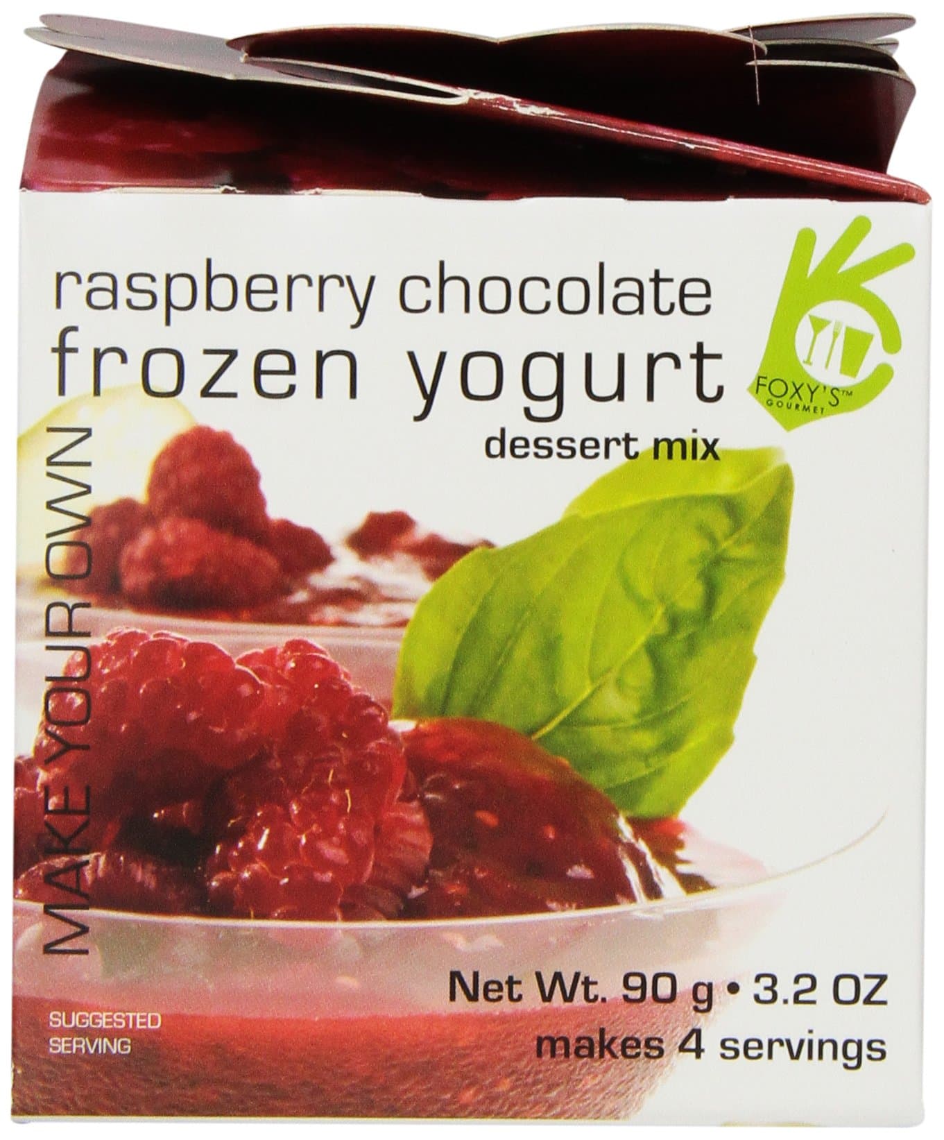 Foxy Gourmet Raspberry Chocolate Frozen Yogurt, 3.2-Ounce Boxes (Pack of 3)