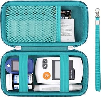 Diabetic Case - Hard Shell Organizer Bag for Diabetes Testing Kit, Blood Glucose Monitor, Glucometer, Lancets & Accessories - Green