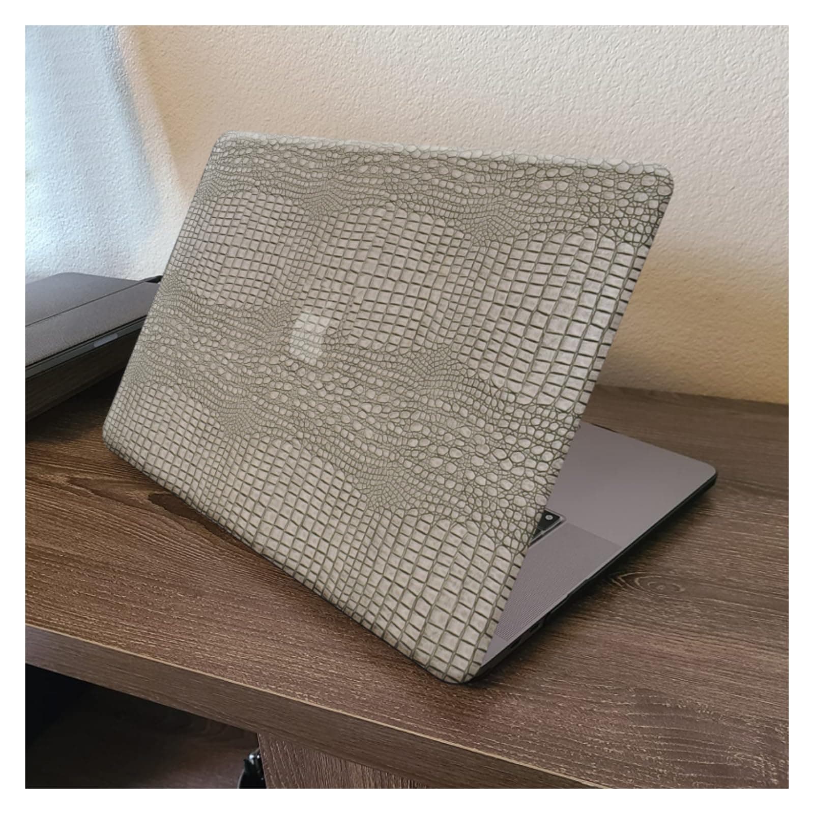 DTangLsm Compatible for MacBook Pro 13 inch Case 2015 2014 2013 end 2012 Release A1502 A1425 Crocodile Leather Hard Shell Vegan Alligator Case & Keyboard Cover for Old Mac Pro Retina 13 inch, Silver