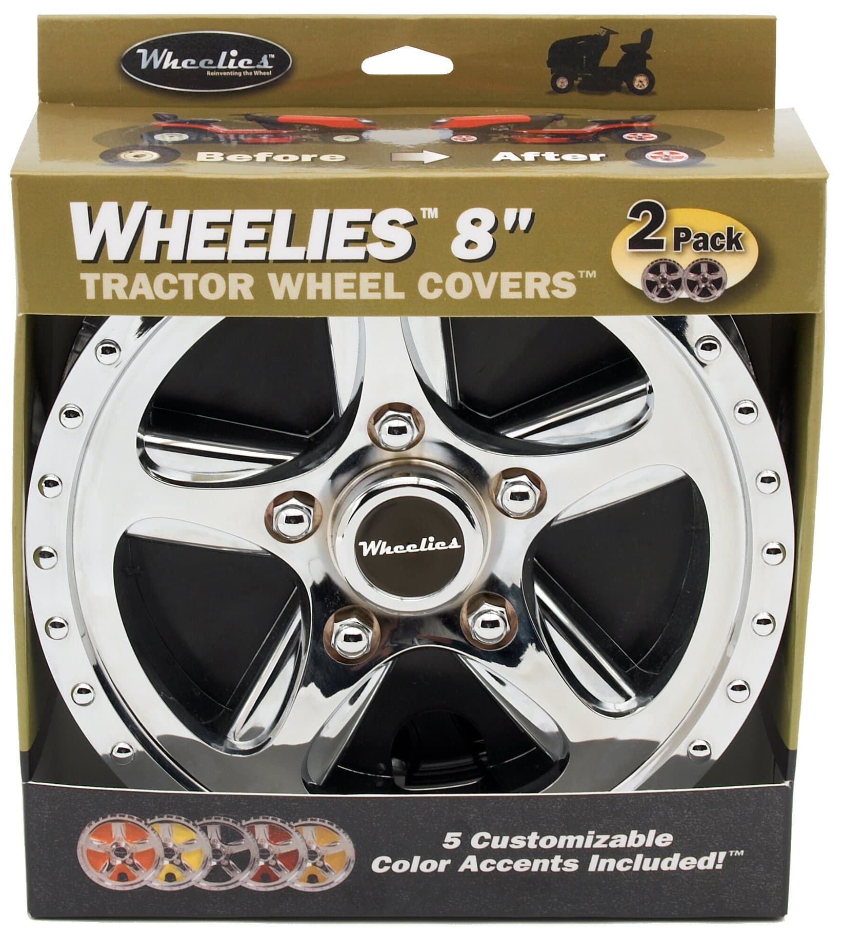 Good Vibrations 188 2 Count Tractor Wheel Covers, 8-Inch