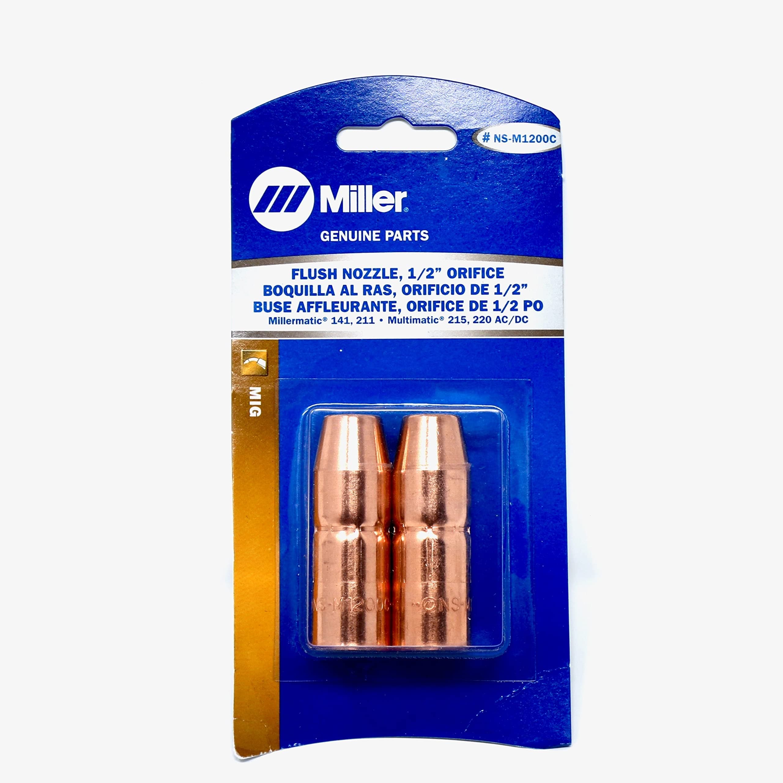 Miller Flush Nozzle, 1/2" Orifice, part no. NS-M1200C (2 per pack).