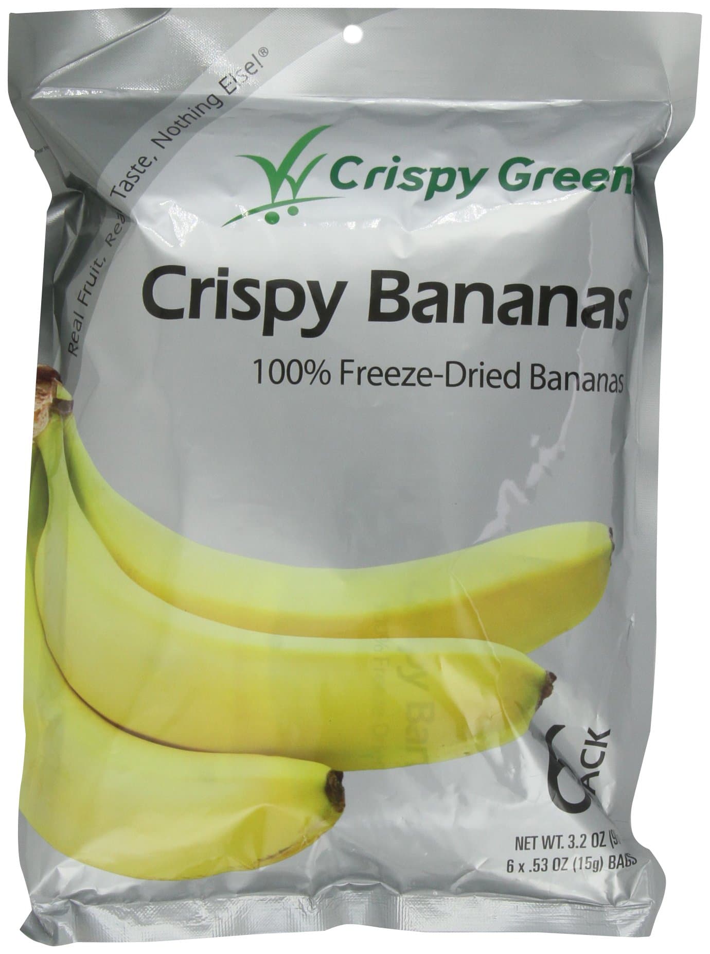 Crispy Green Fruit Snacks, Crispy Bananas, 3.2-Ounce Pouches (Pack of 3)