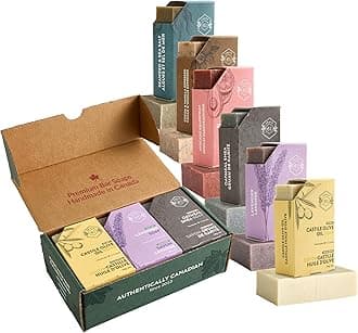 Crate 61 Organics, Handmade in Canada, Plant Based Cold Process Natural Bar Soap, With Premium Essential Oils, Pack of 6 (Dry Skin)