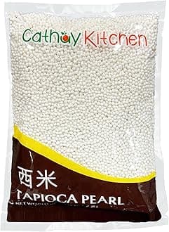 Cassava Sago Tapioca Pearls, Best For Bubble Boba Milk Tea, Non-GMO Certified, Gluten Free, Sago Ball Desserts, Soup Or Thickening Sauce, Pack of 12 Oz