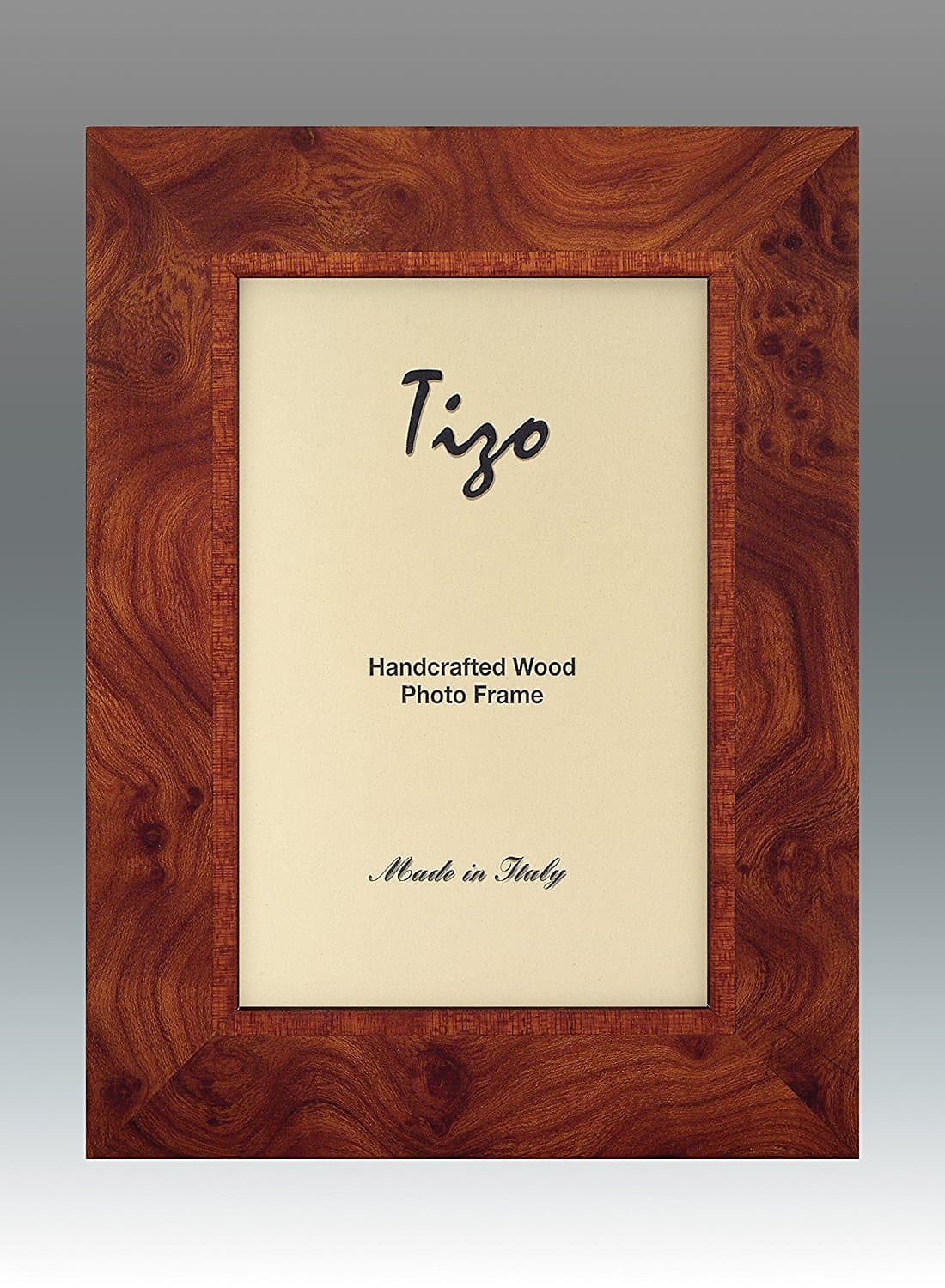 Tizo 4" X 6" Matte Dark Brown Wooden Frame, Made in Italy