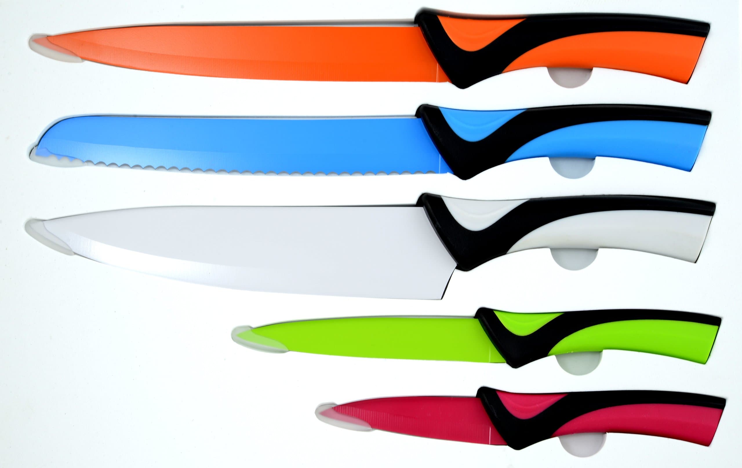 5pc Non-Stick High Carbon Stainless Steel Knife Set