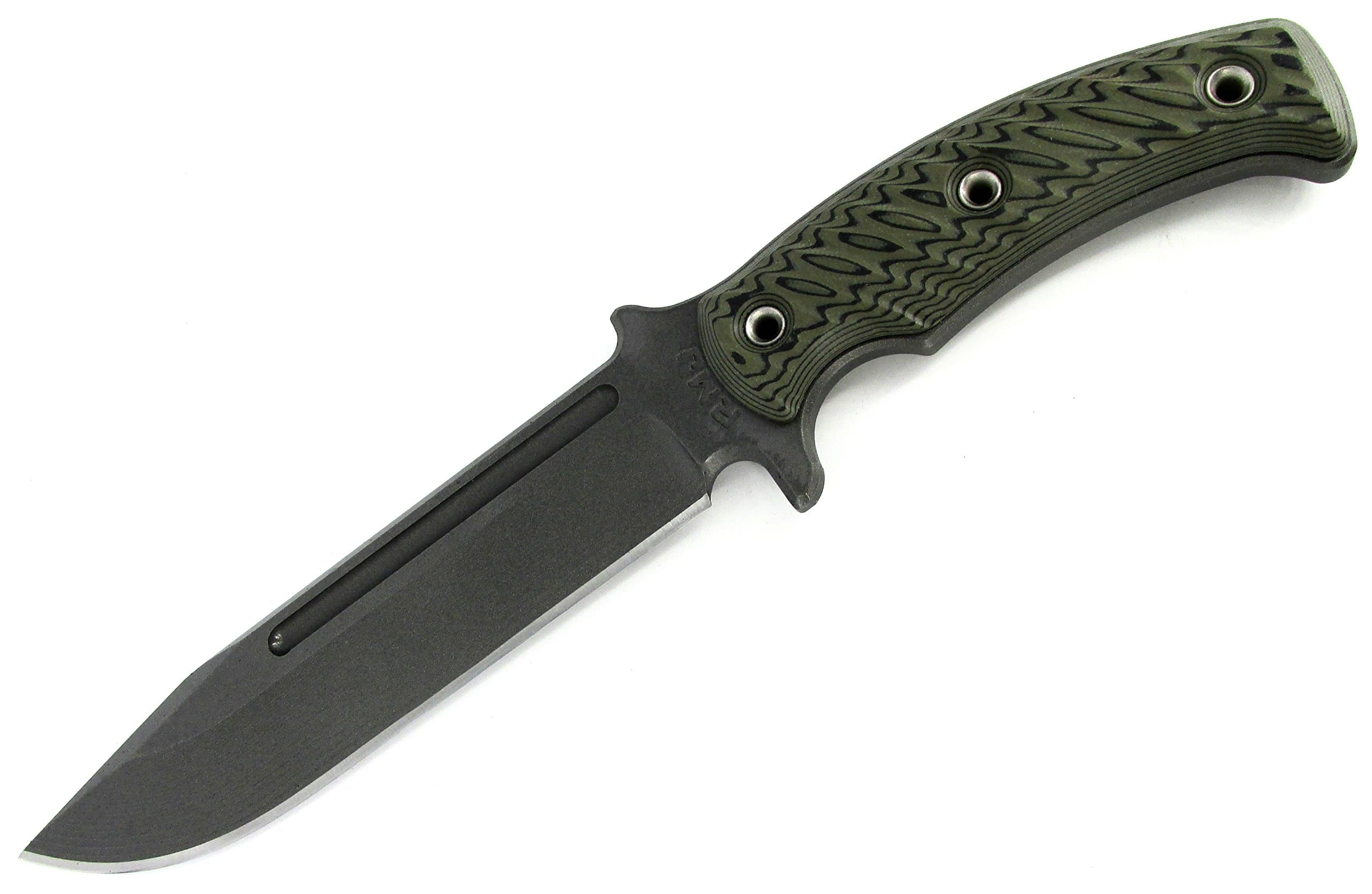 Combat Africa Fixed Blade Knife Dirty Olive 3D G-10 Handle Kydex Sheath