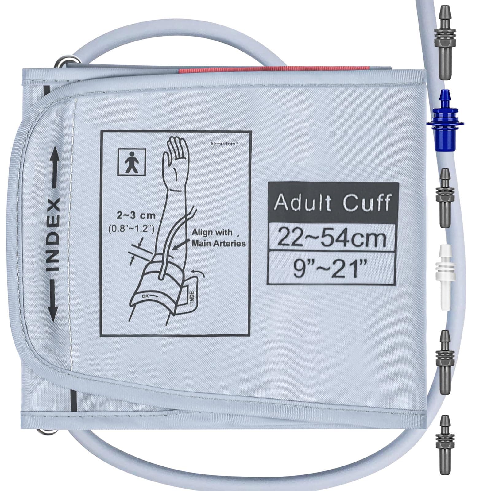 Extra Large Blood Pressure Cuff, 9”-21” (22-54CM) XL Cuff Compatible with Omron BP Monitor, Replacement X-Large Cuff for Adult Big ARM, with 6 Connectors