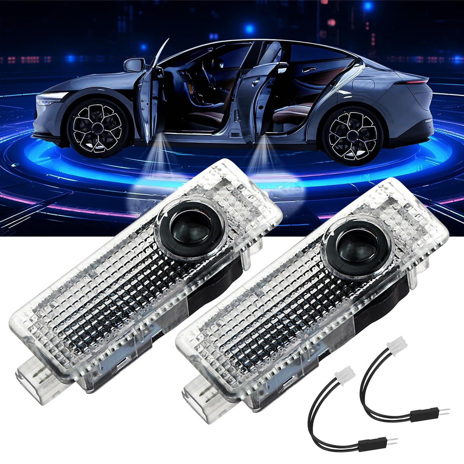 Car Door Light Courtesy Shadow 3D Lamps Logo Projector 2 pieces Compatible with Mini Cooper R55 R56 R57 R58 R59 R60 R61 F54 F55 F56 F57