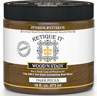 Wood'n Stain - Liquid Wood Gel Stain Interior/Exterior (16 oz (Pint), 50 Dark Pecan)