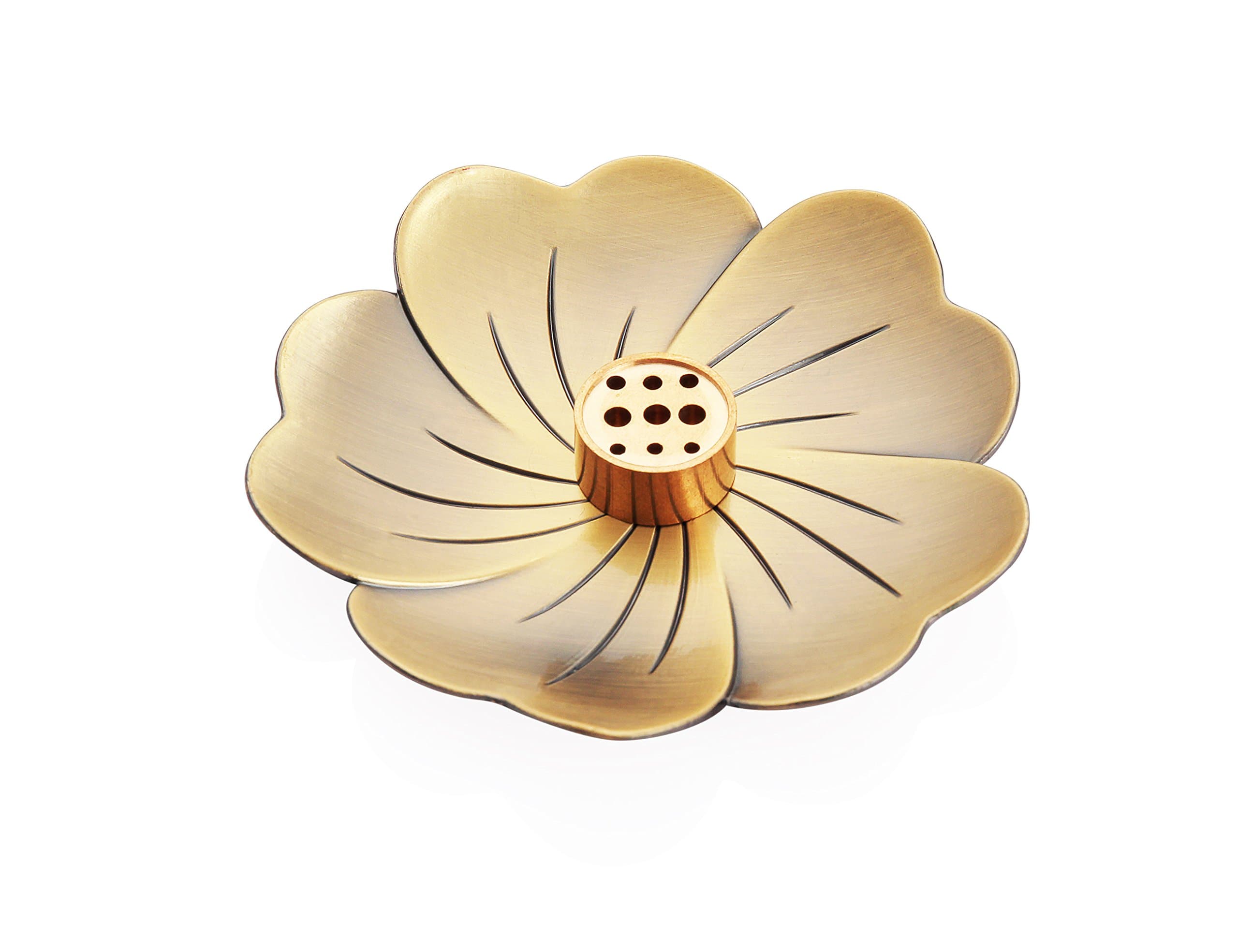 Stick Incense Burner Coil Incense Holder Nine Hole Type Design Brass