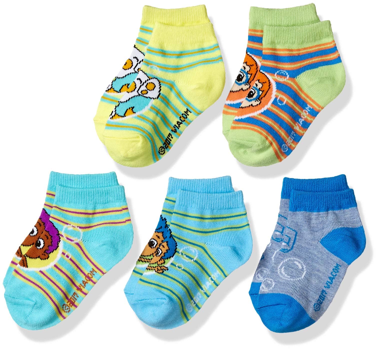 Nickelodeonboys Bubble Guppies 5 Pack Shorty Socks Boys 5 Pack Shorty Socks