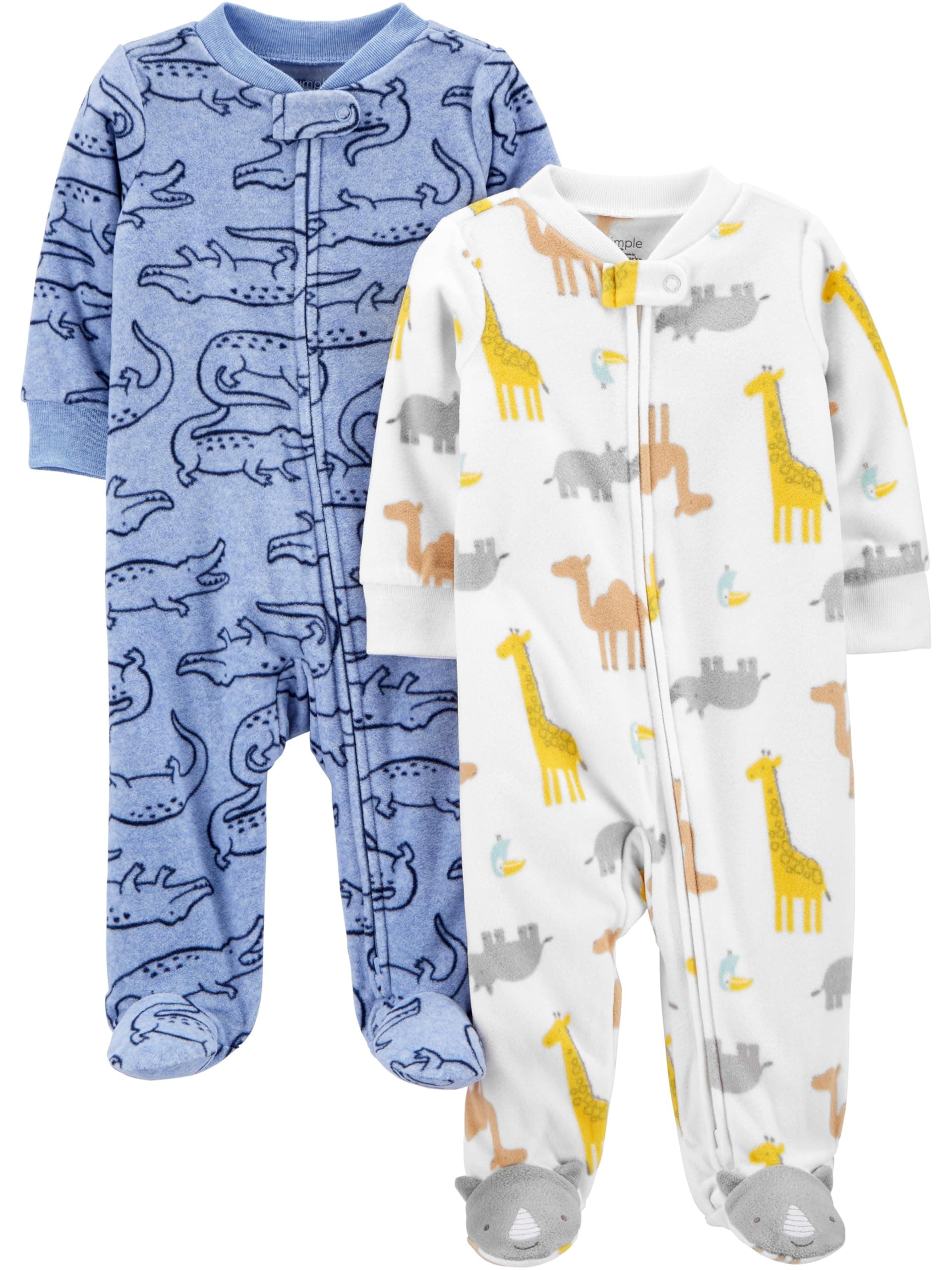 baby-boys 2-pack Fleece Footed Sleep and PlayBaby and Toddler Sleepers