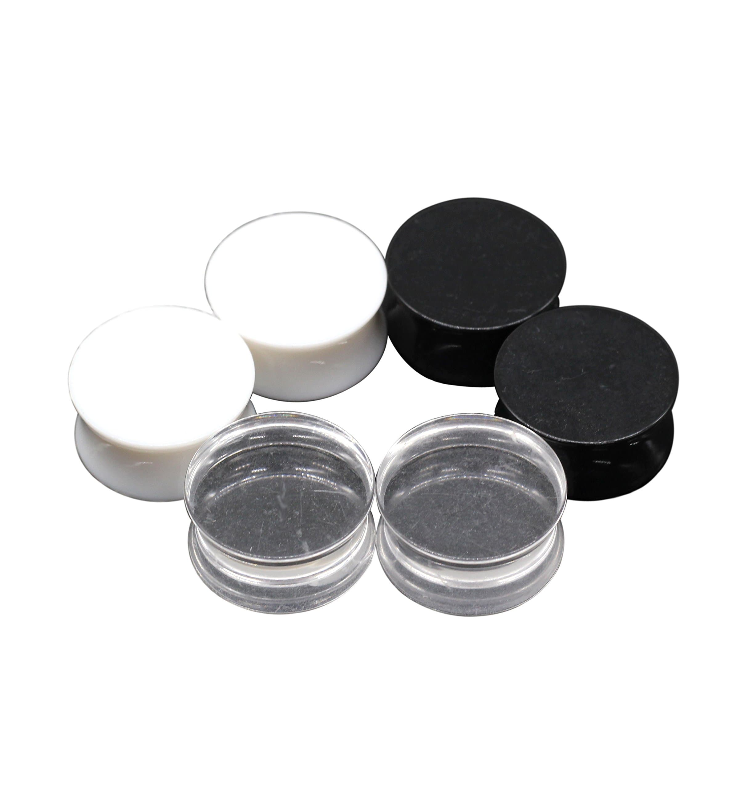 3Pair-Mix Color Acrylic Ear Plug Expanders UV Ear Gauges Piercing Jewelry