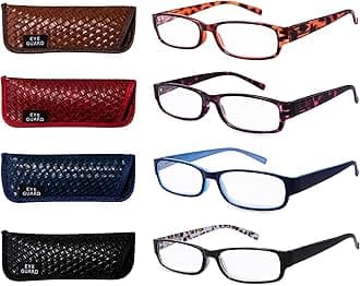 Readers 4 Pack of Thin and Elegant Womens Reading Glasses with Beautiful Patterns for Ladies 2.00