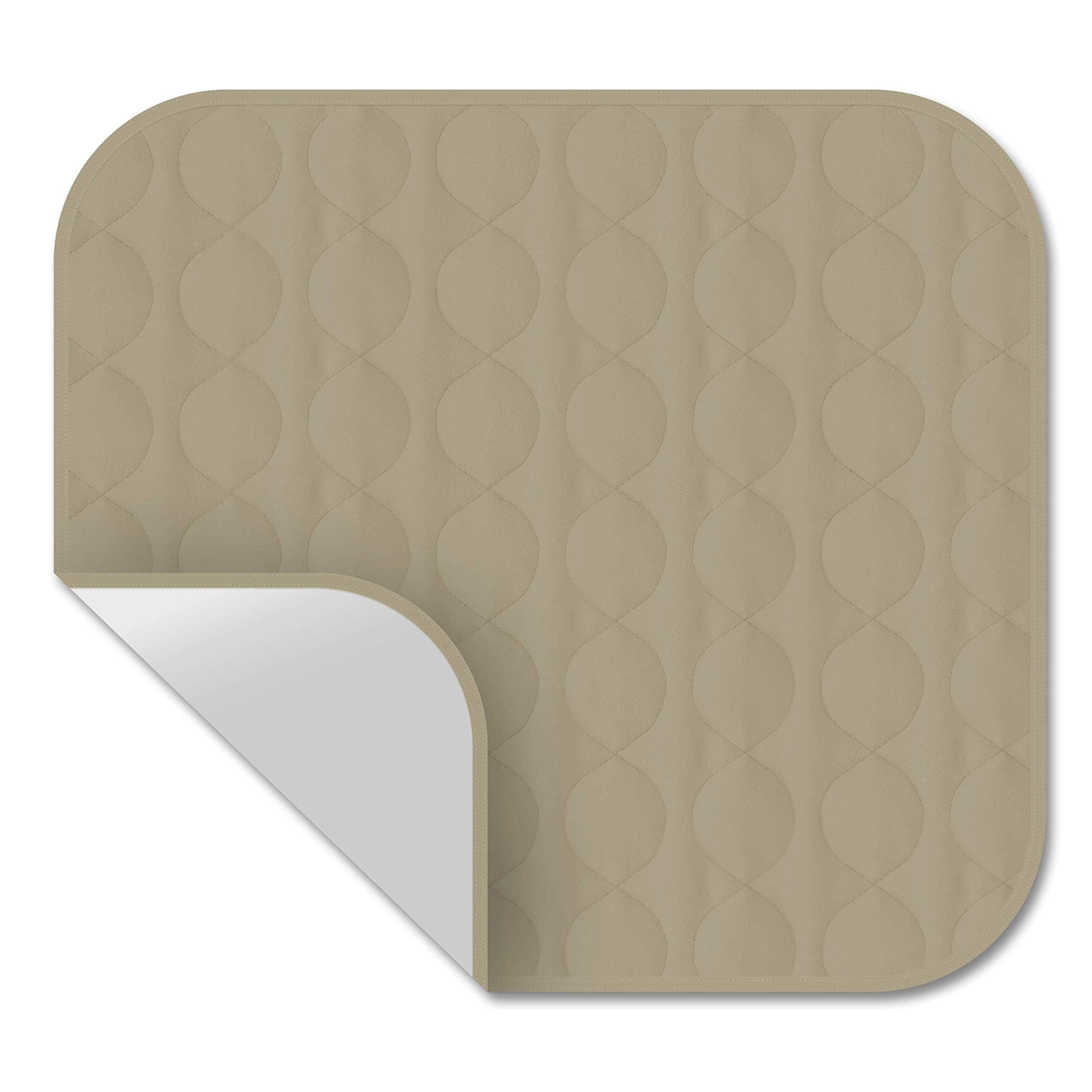 RMS Incontinence Chair Pad - Washable & Reusable Seat Protector & Bed Pad (Tan)