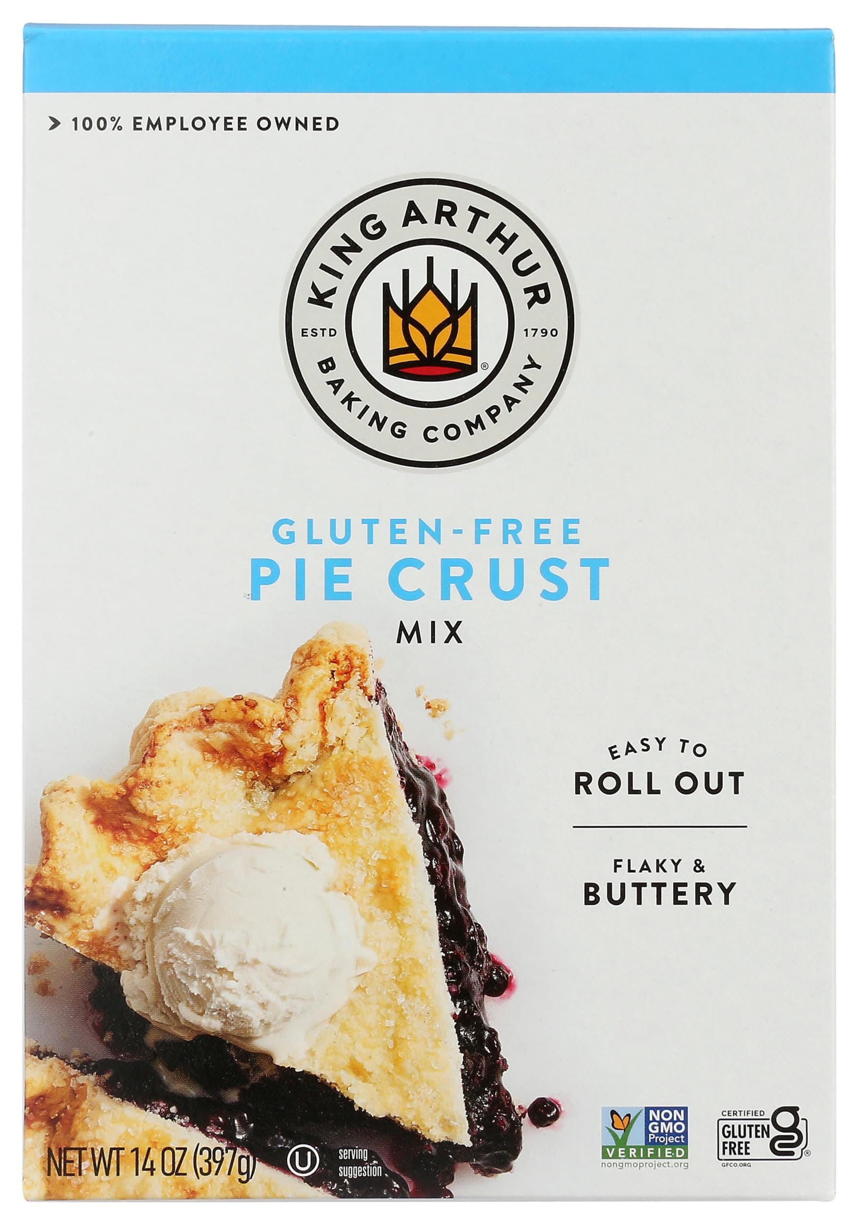 King Arthur Flour Gluten Free Pie Crust Mix, Packaging May Vary, 14 Ounces (Pack of 1)