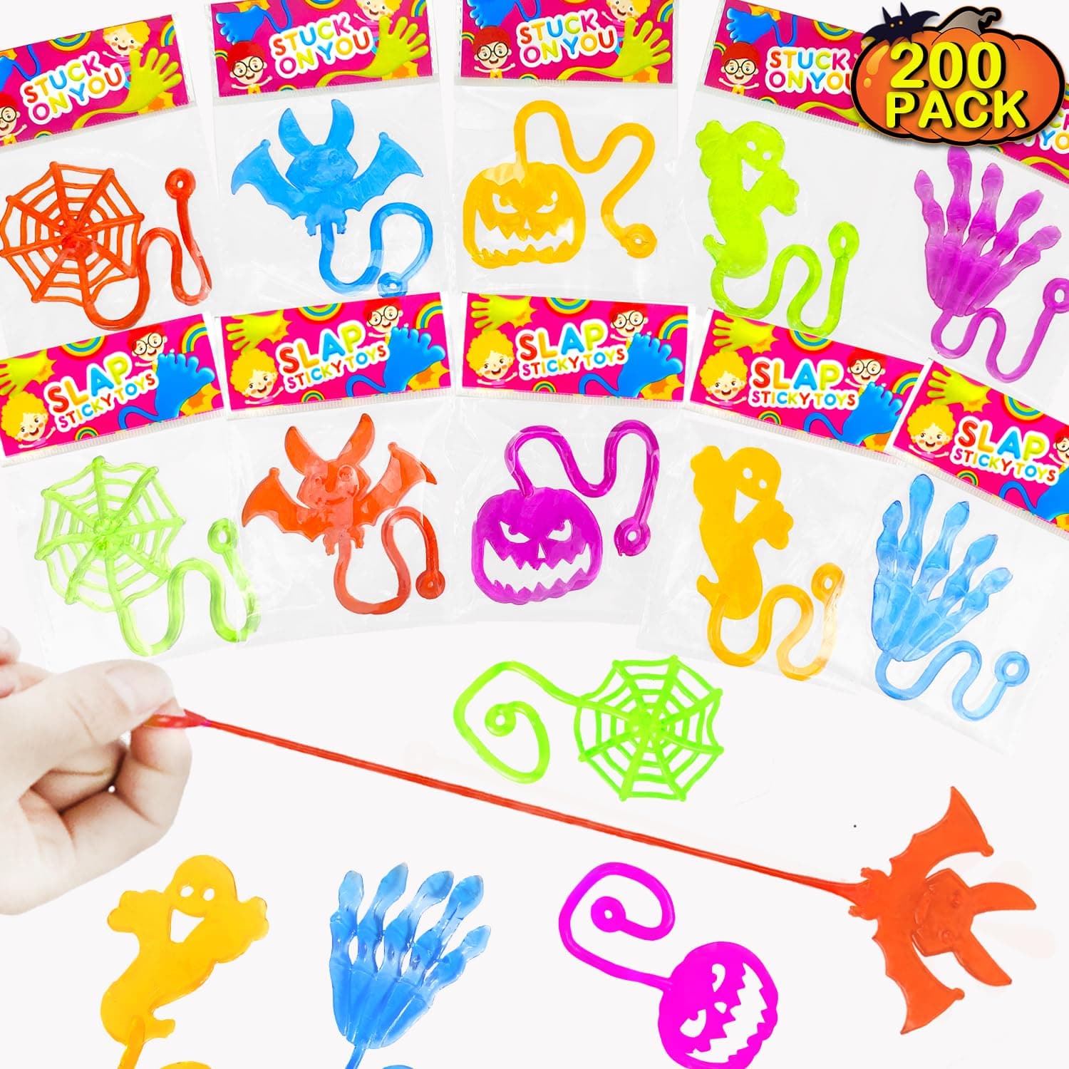 Halloween Sticky Hands Toys (200 Pack)