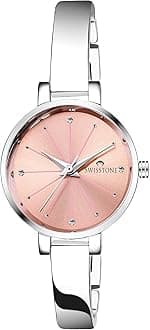 Analog Women's Watch (Pink Dial Silver Colored Strap)