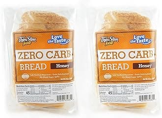 ThinSlim Foods Zero Net Carb Keto Bread | Low Carb Bread | Honey (Pack of 2)