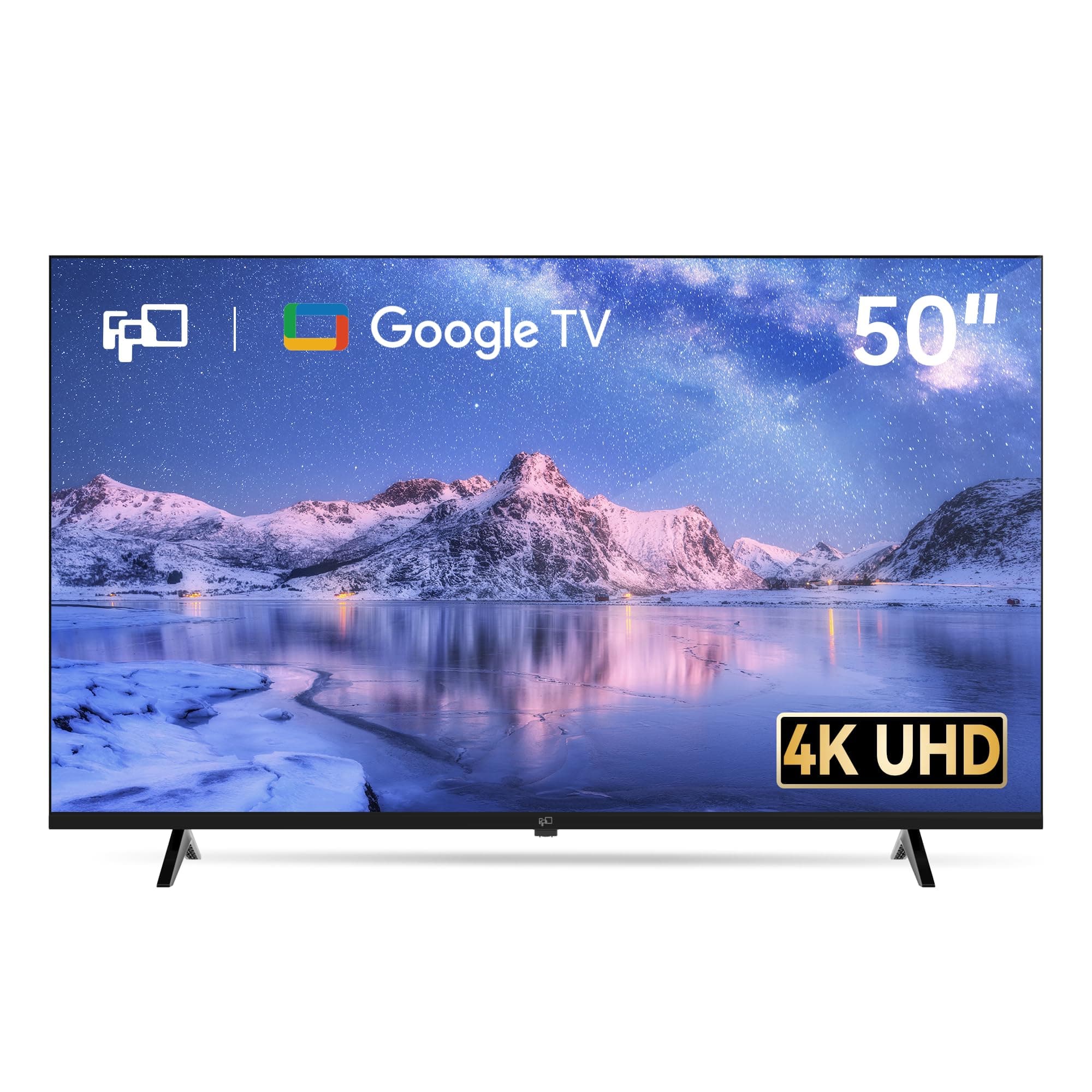 FPD 50 Inch Smart TV, 4K LED Google TV with Google Play Built-in Google Cast, HDR 10, MEMC, Voice Remote, Dolby Audio, UHD Stream Live Television (CG50-C3)