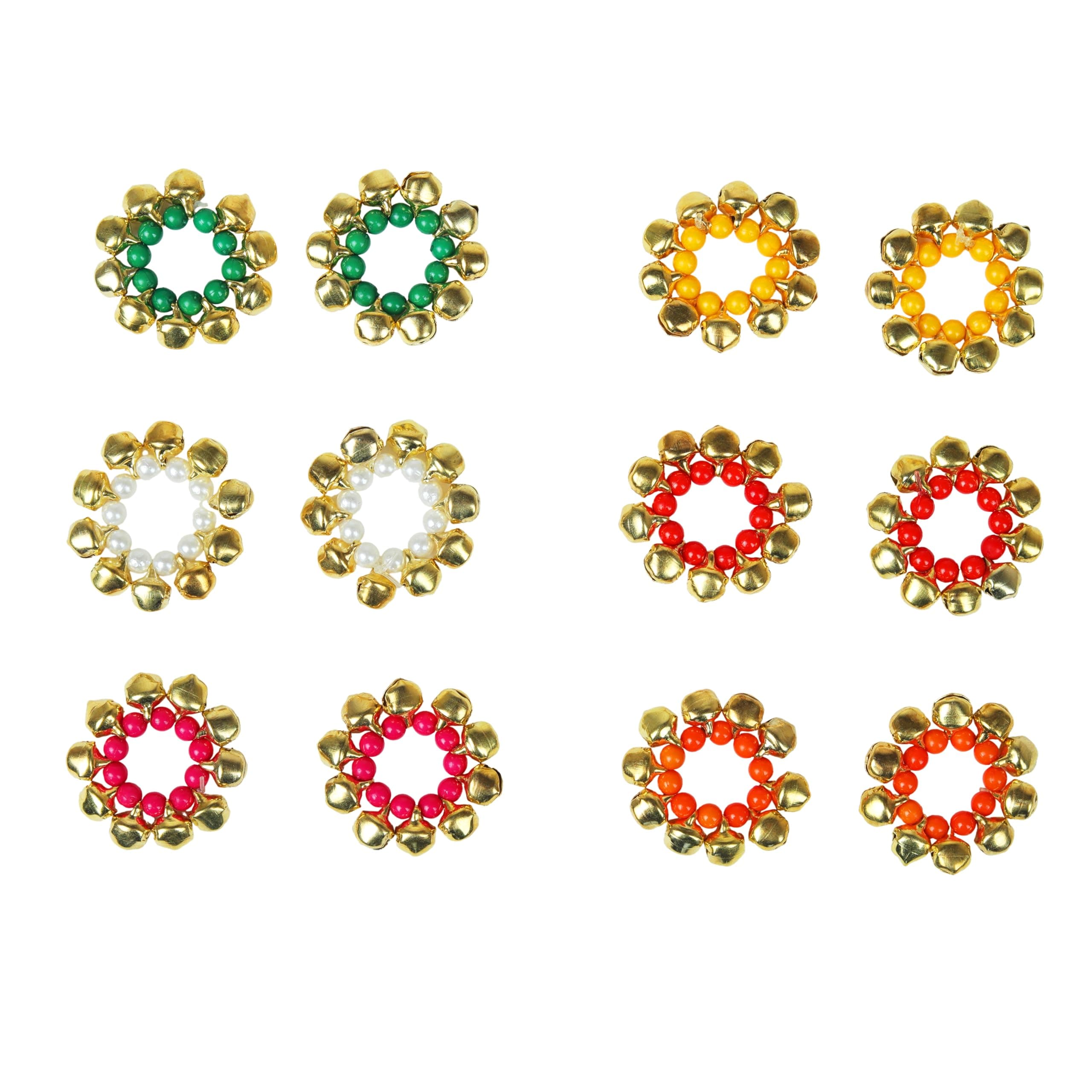 Small Set of 6 Pair Designer Bangles God Goddess Set for Ganesh G/Laddu Gopal/Devi Maa/Radha Krishna Haar Sringar Set Deities jewellary Set for All God Idol Statue Holi Festival of