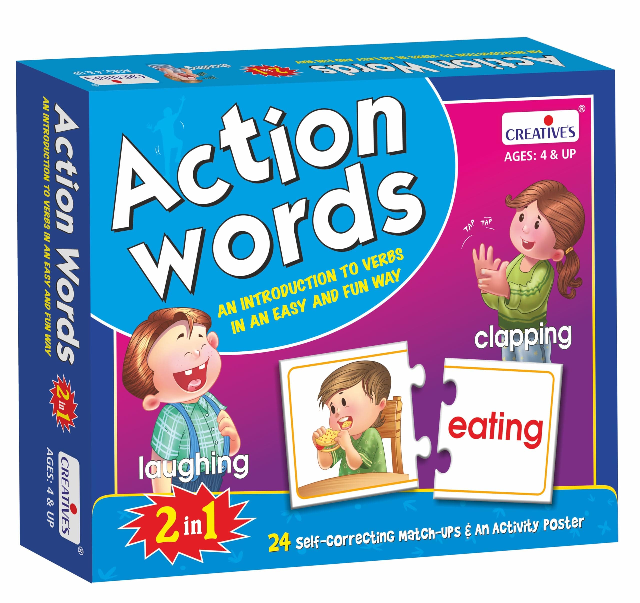 Creative's Action Words |0642|An introduction to verbs in an easy and fun way! for Children 4 Yrs and above