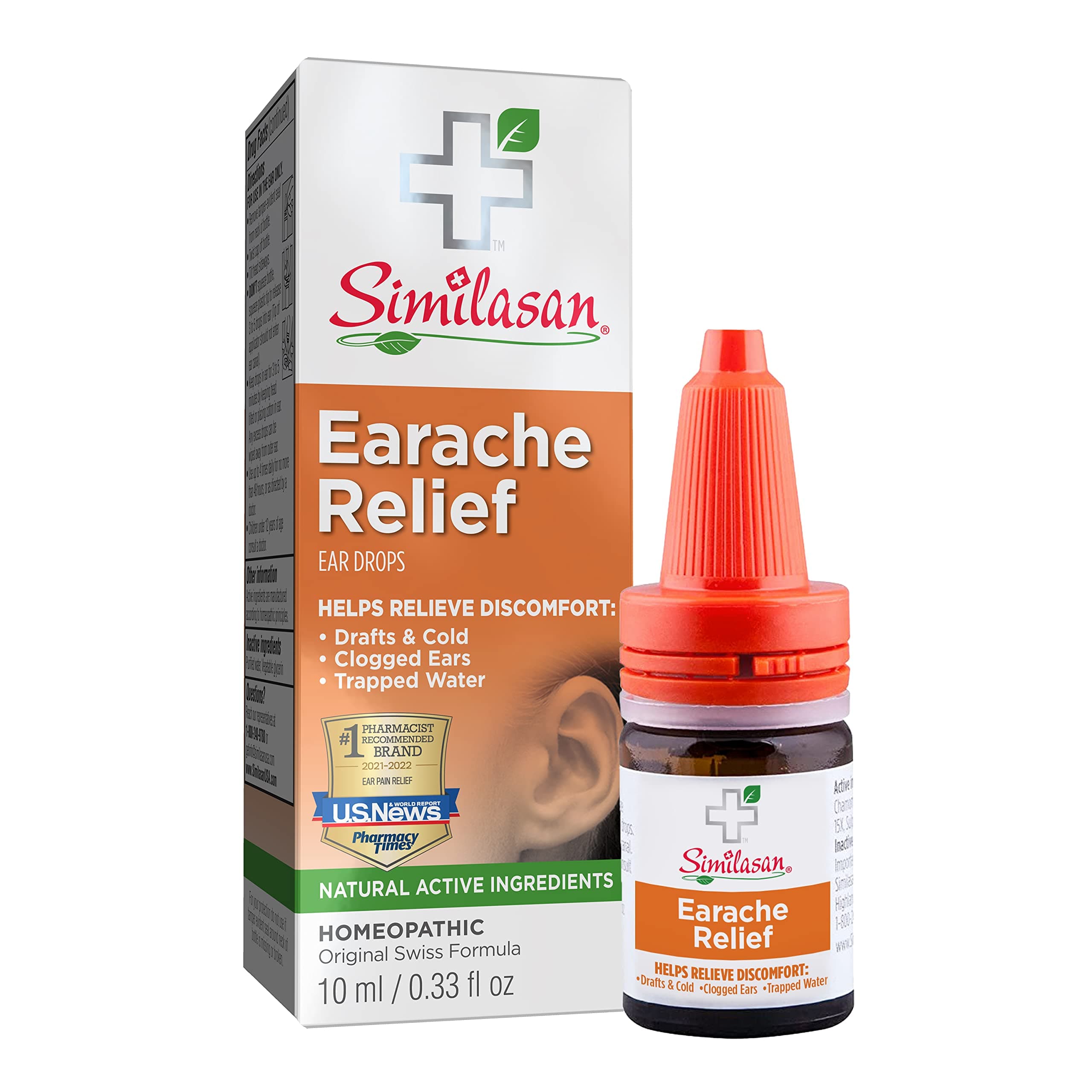 Similasan Earache Relief Ear Drops 0.33 Ounce Bottle, #1 Pharmacist Recommended for Ear Pain