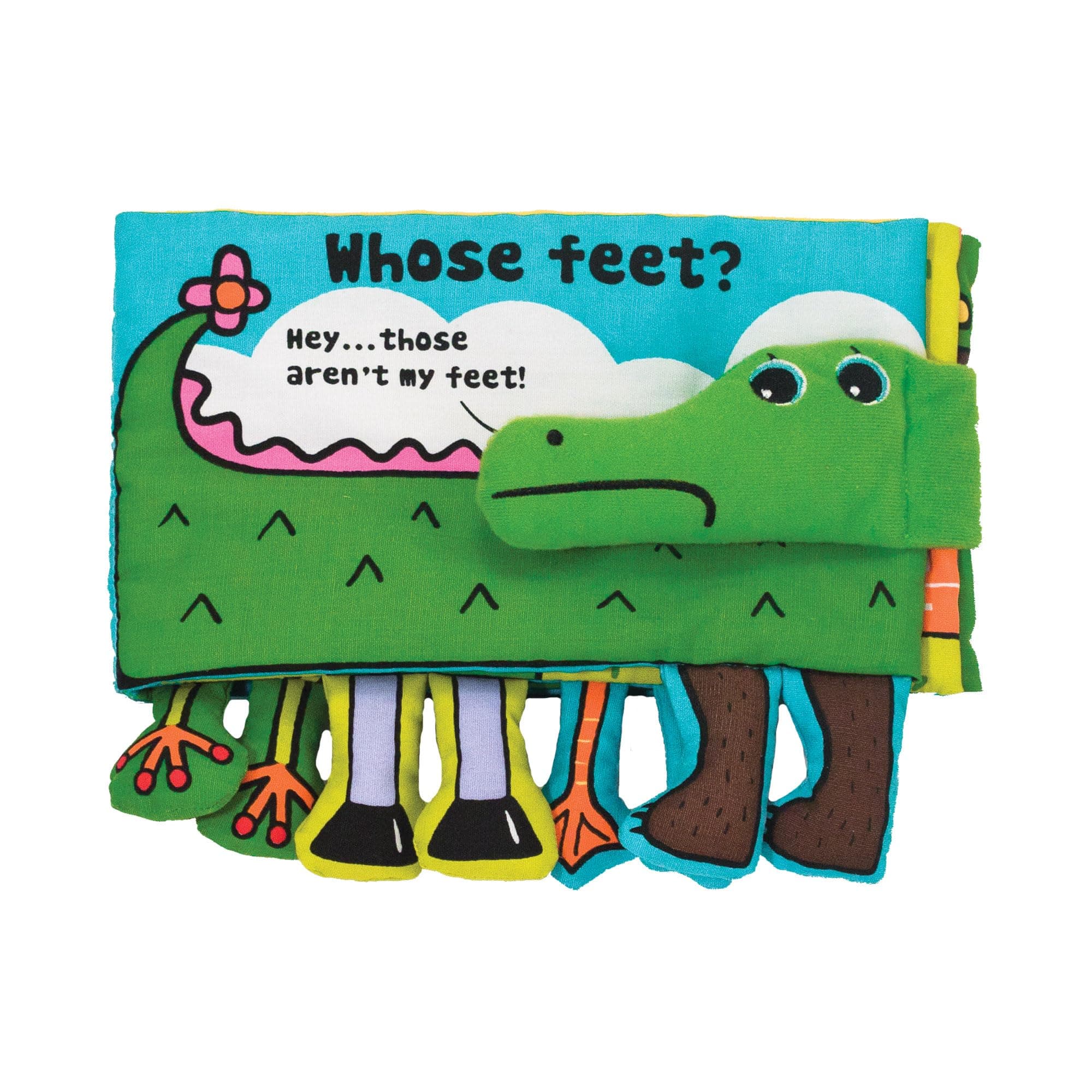 Melissa & Doug Soft Activity Baby Book - Whose Feet? Sensory Toys for Toddlers, Travel Toys for Toddlers Boys and Girls