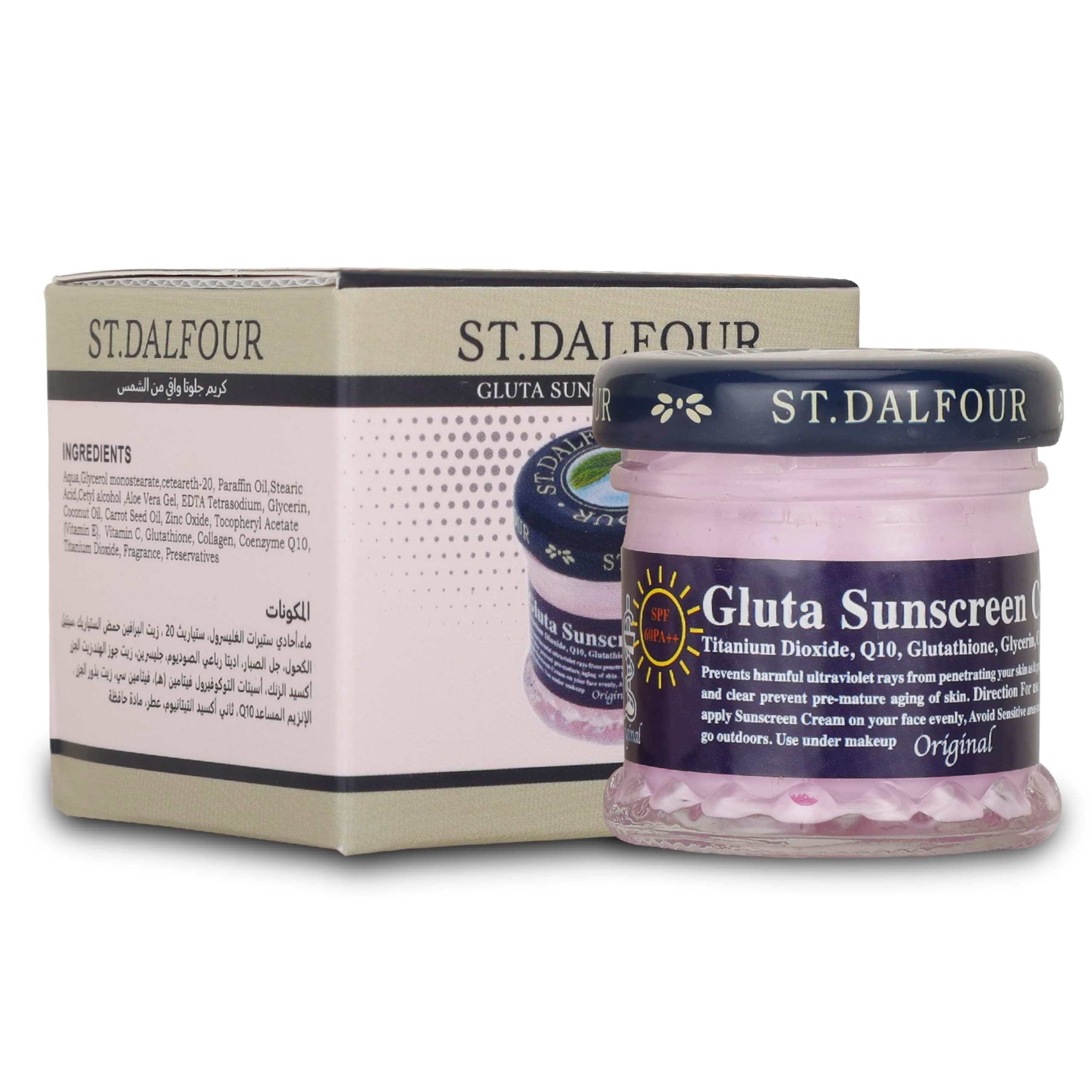 Gluta Sunscreen Cream SPF 60 PA++ x 30 ml for Sun Protection