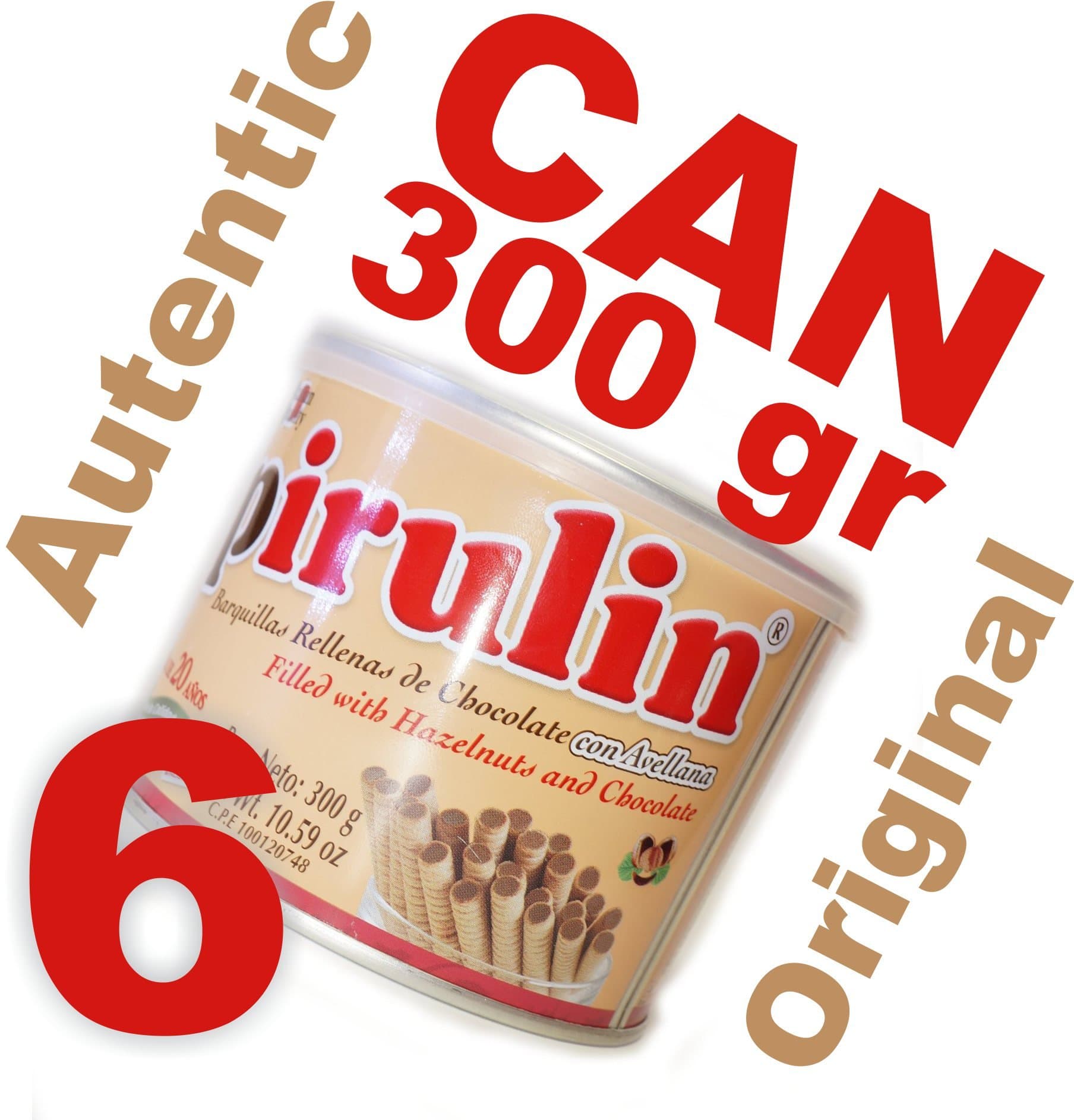 Pirulin Wafer Filled with Hazelnut and Chocolate (6 Pack/300 gr)