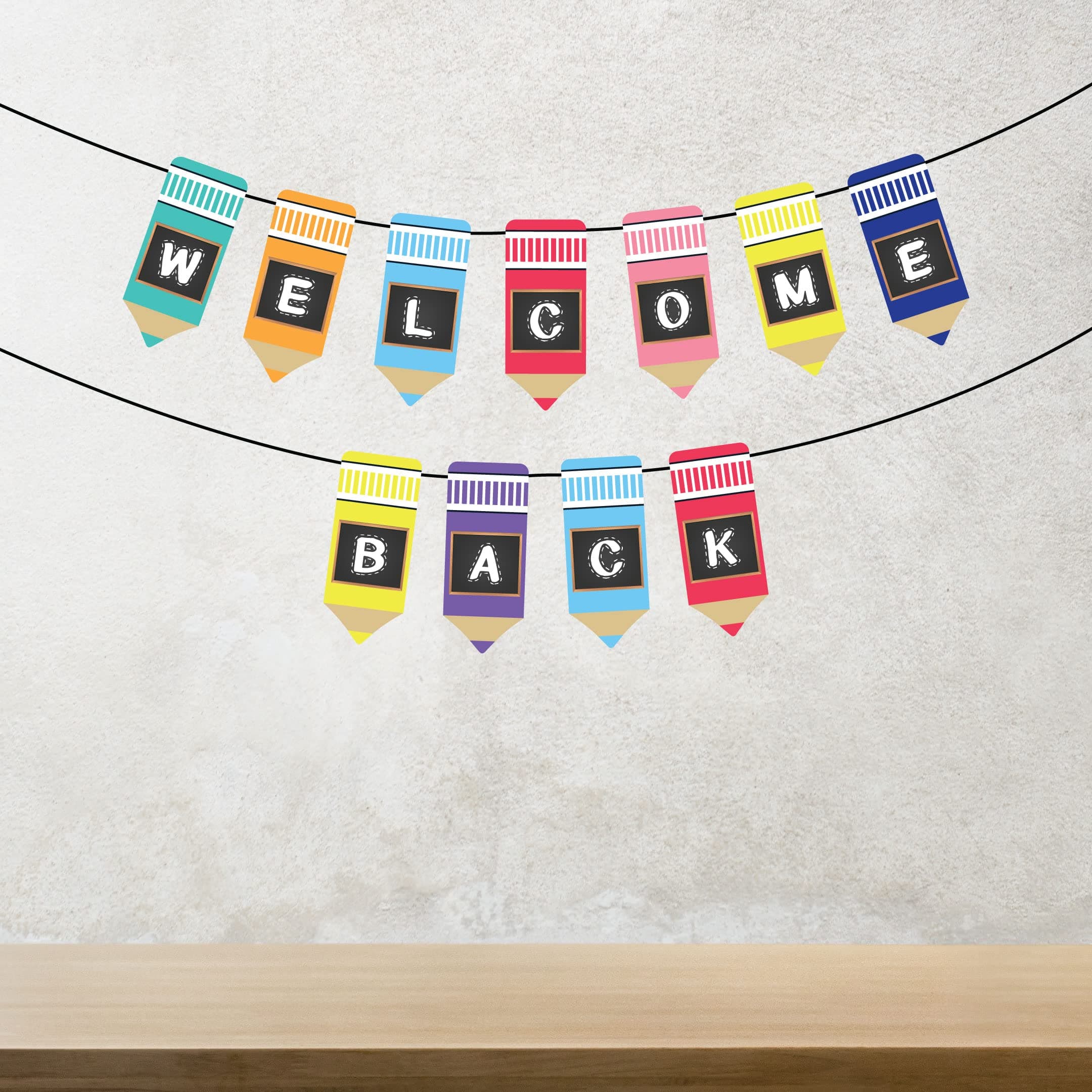 Festiko®Back to School Decorations Welcome Back Banner for Classroom Decor First Day of School Party Decoration for Kids Party Supplies
