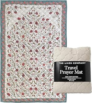 TLC NY Prayer Mat for Men & Women – Thick Padded Foldable Travel Prayer Rug, Portable & Machine Washable, Modern Design for Home, Office & Mosque Use – Ideal Ramadan & Hajj Gift, Samarkand