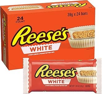 White Chocolate Flavour and Peanut Butter 2 Cups, Pack of 24 x 39g