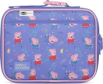 Simple Modern Peppa Pig Kids Lunch Box for School | Reusable Insulated Lunch Bag for Toddler, Girl, and Boy | Meal Containers with Exterior & Interior Pockets | Hadley Collection | Peppa Pig Bubbles