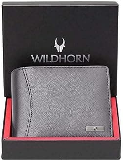 WildHorn Rfid Protected Leather Wallet For Men, Grey