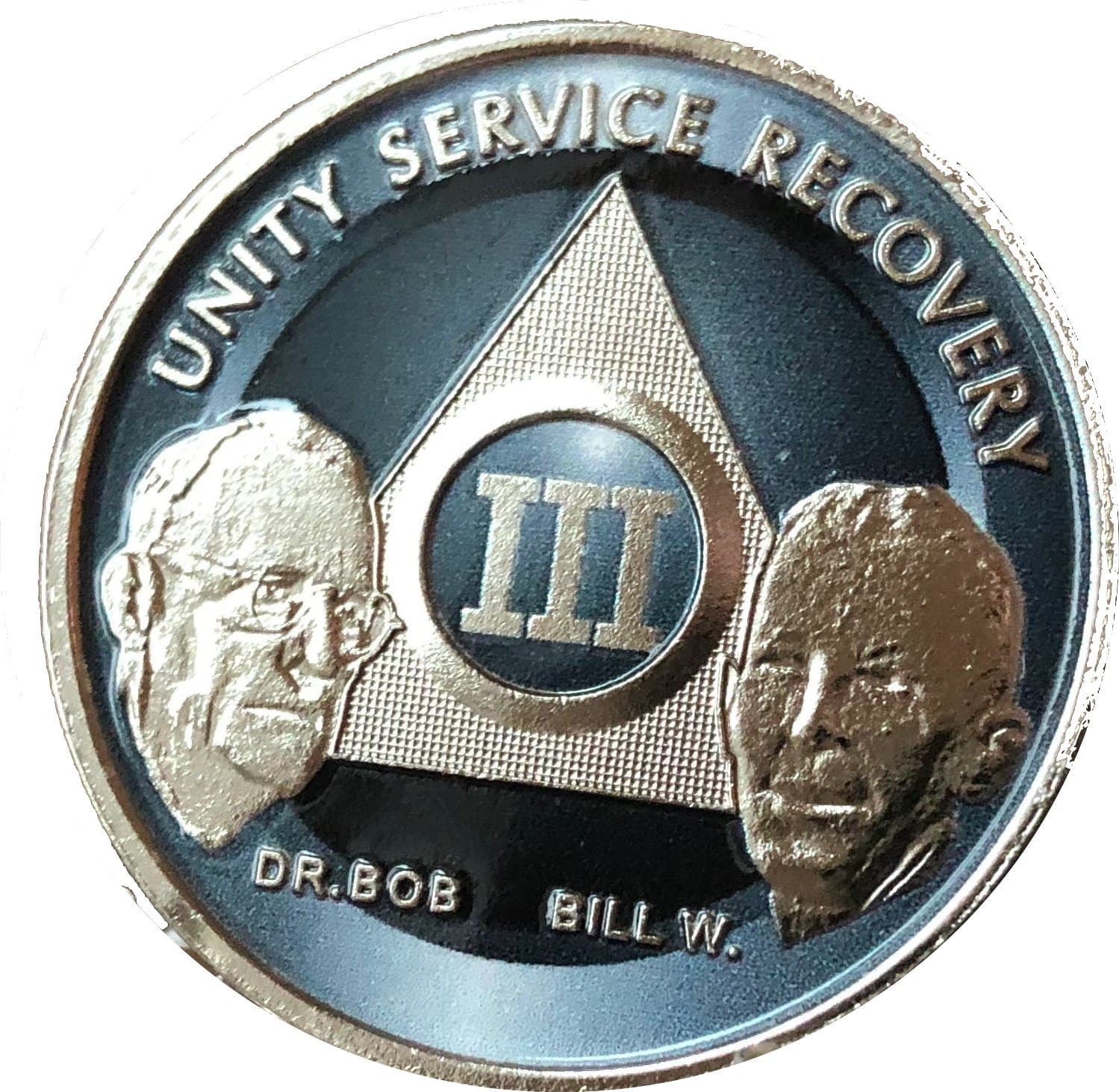Wendells 3 Year AA Medallion Founders Titanium Nickel Bill W Doctor Bob Chip III