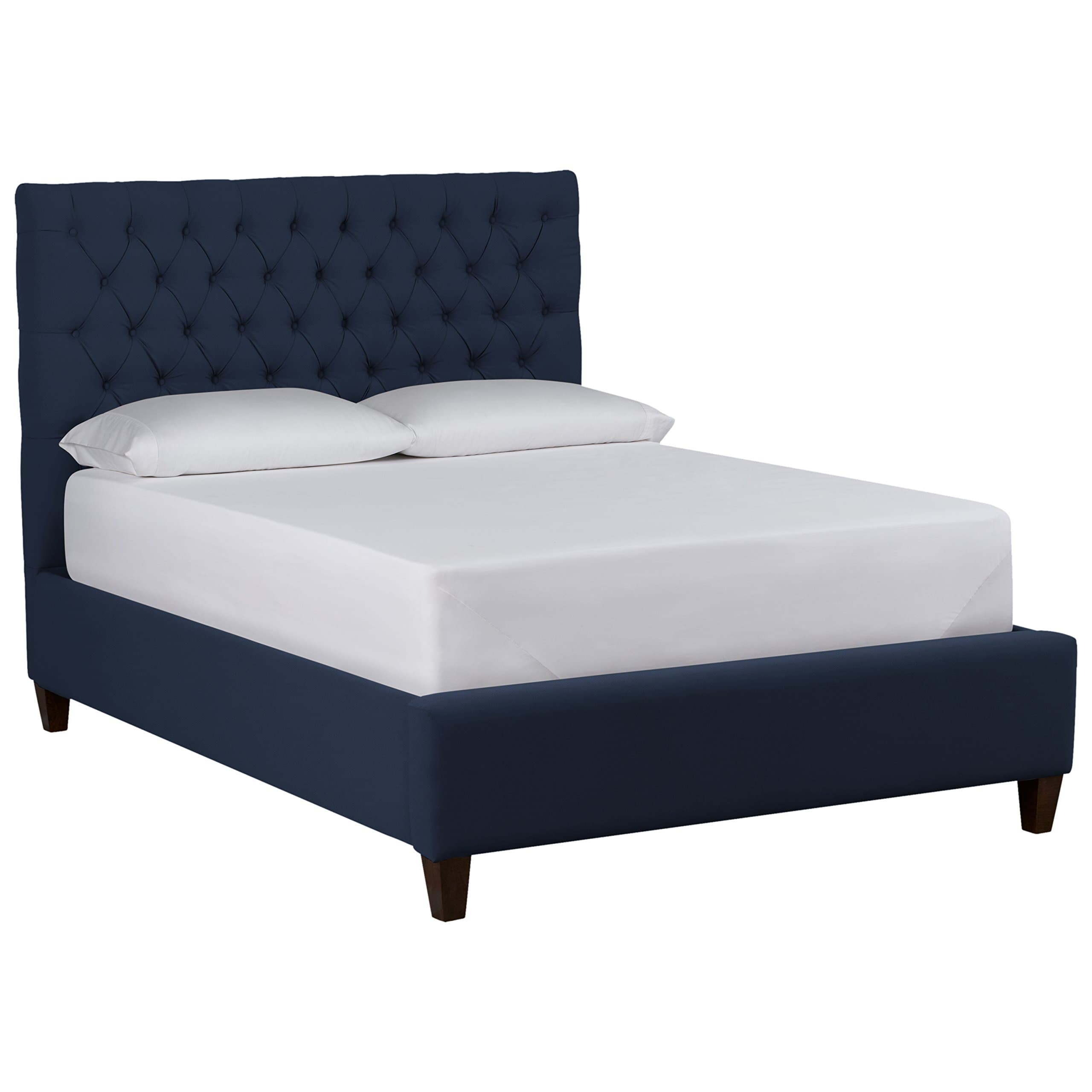 Stone & Beam Prudence Tufted King Bed, 84"W, Spinnsol Indigo