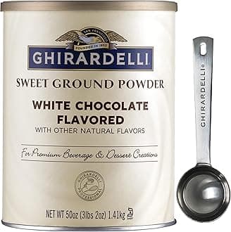 Chocolate Company - Sweet Ground White Gourmet Flavored Powder 3.12 lb with Stamped Barista Spoon