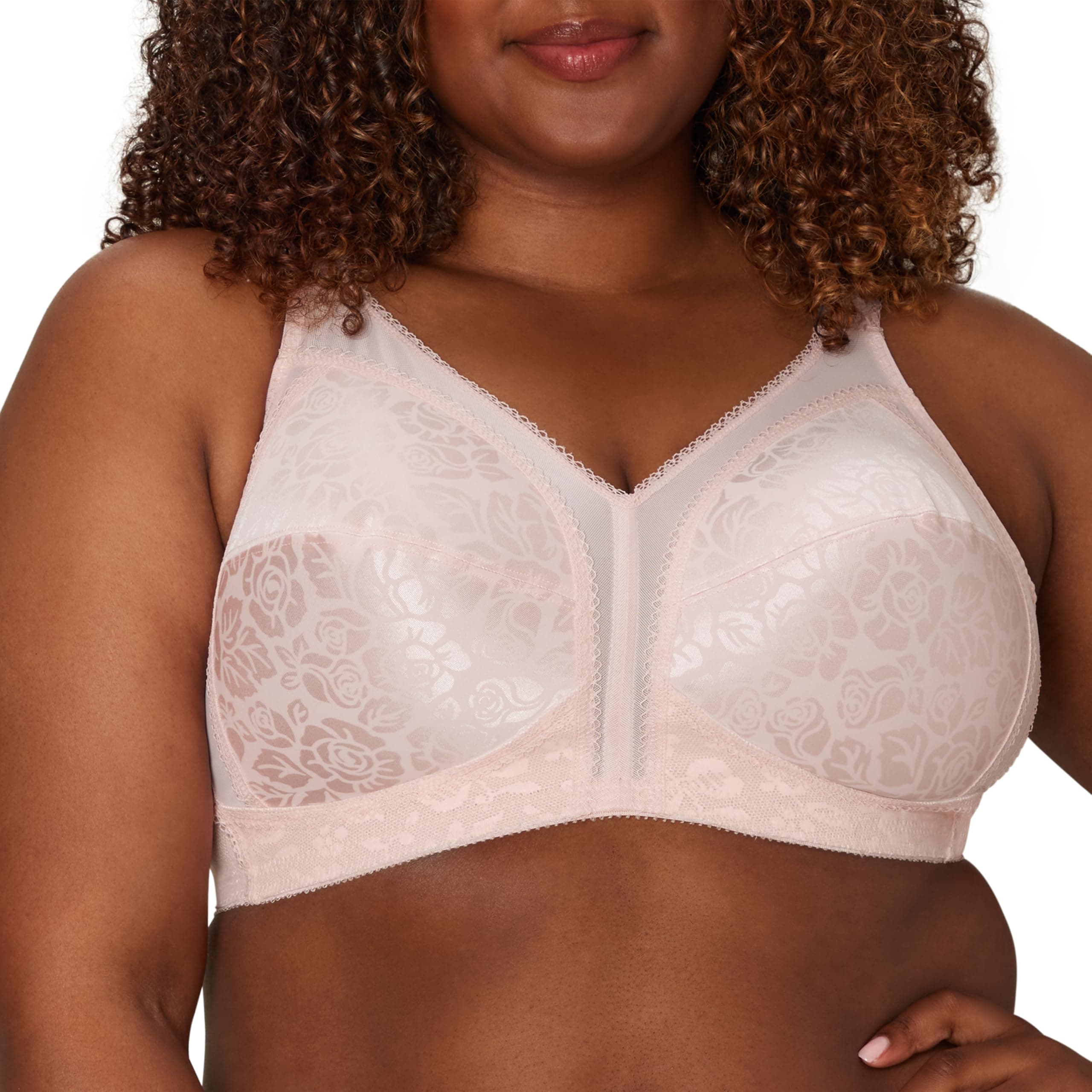 Playtex Women's Wireless Bra, 18 Hour Plus-Size Bras Available, Full Coverage, Smoothing, 4693, Single or 2-Pack