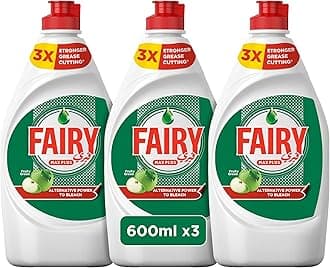 Max Plus Fruity Green Dishwashing Liquid Soap With Alternative Power To Bleach, 3x600ml