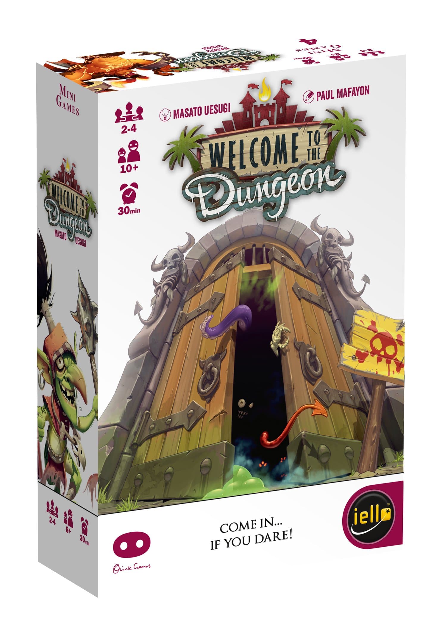 IELLO: Welcome to The Dungeon, Push-Your-Luck Elements, Disappearing Equipment, Strategy Board Game, 30 Minute Game Play, 2 to 4 Players, Ages 10 and Up
