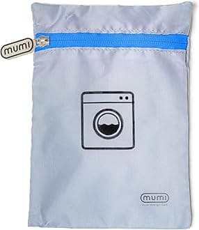 MUMImumi Travel Laundry Bag, Moisture and Smell-Proof, Wash Bags Separate Laundry from Clean Clothes, with Folding Hanger and Outer Bag