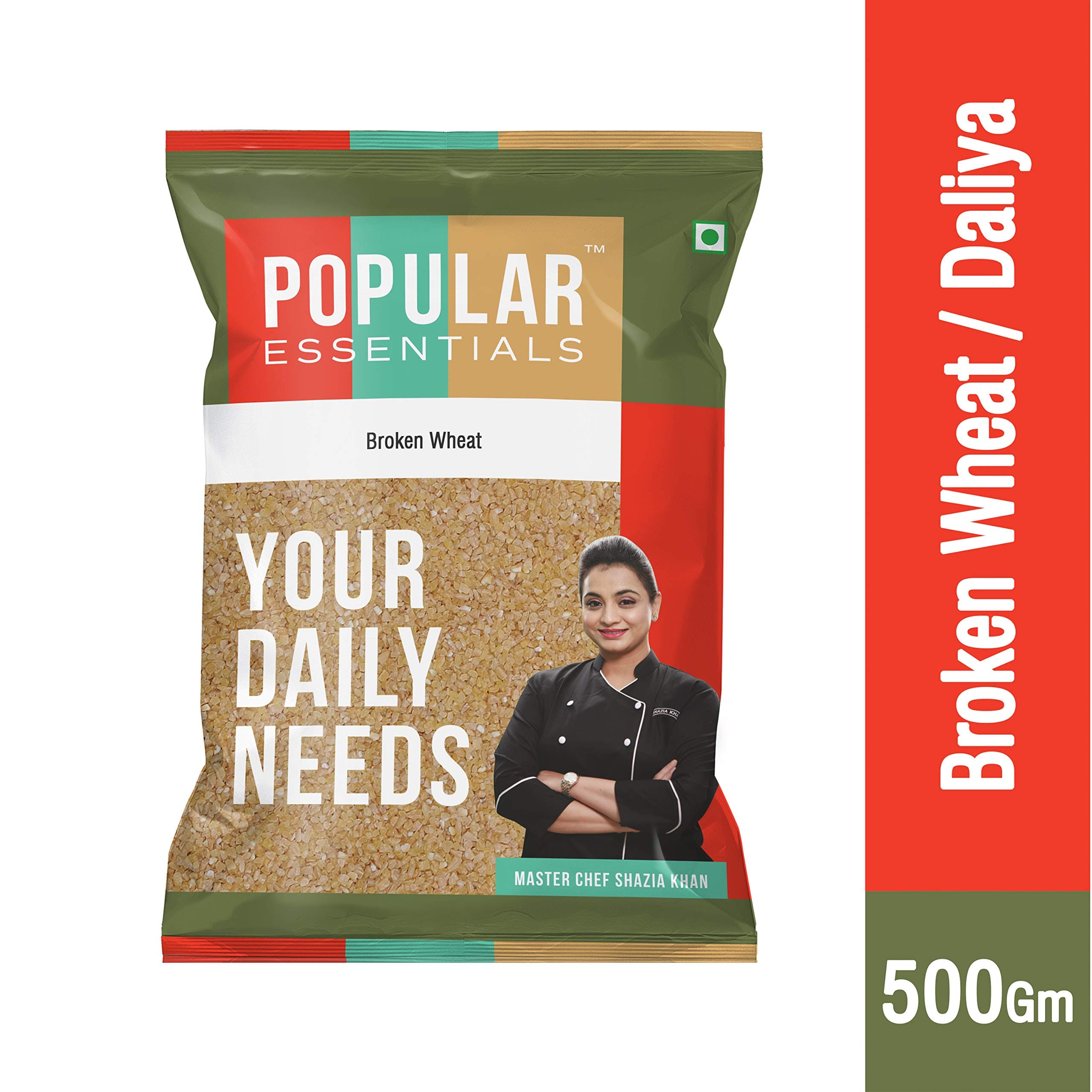 Popular Essentials Broken Wheat, 500g