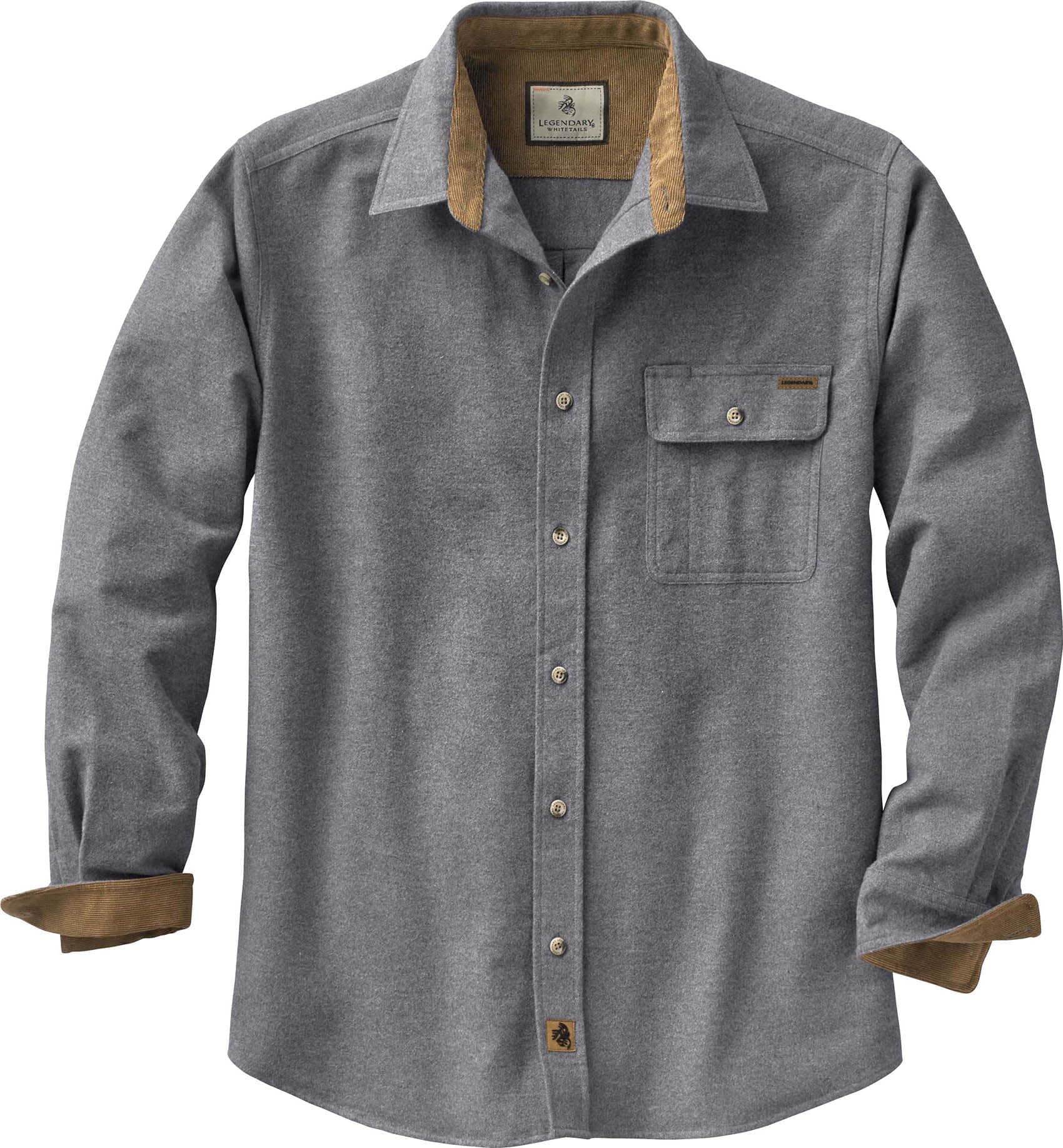 Mens Long Sleeve Button Down 100% Cotton Flannel Shirt