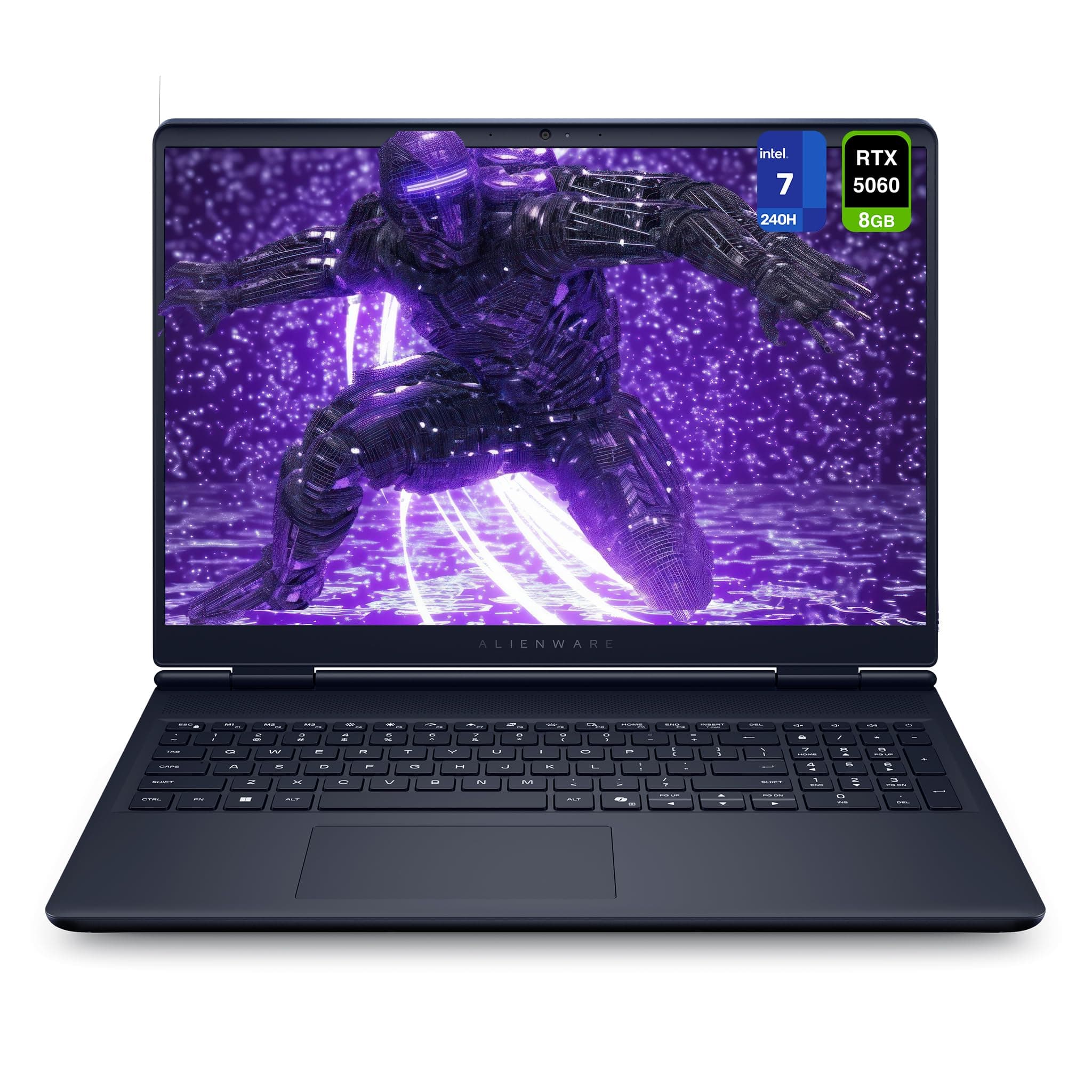 Alienware 16 Aurora Gaming Laptop, Intel 7-240H, 32 GB DDR5 RAM, 1 TB PCIe SSD, 16" WQXGA (2560x1600) 120Hz Display, Nvidia G-Force RTX 5060, Backlit Keyboard, W11 Home, Blue