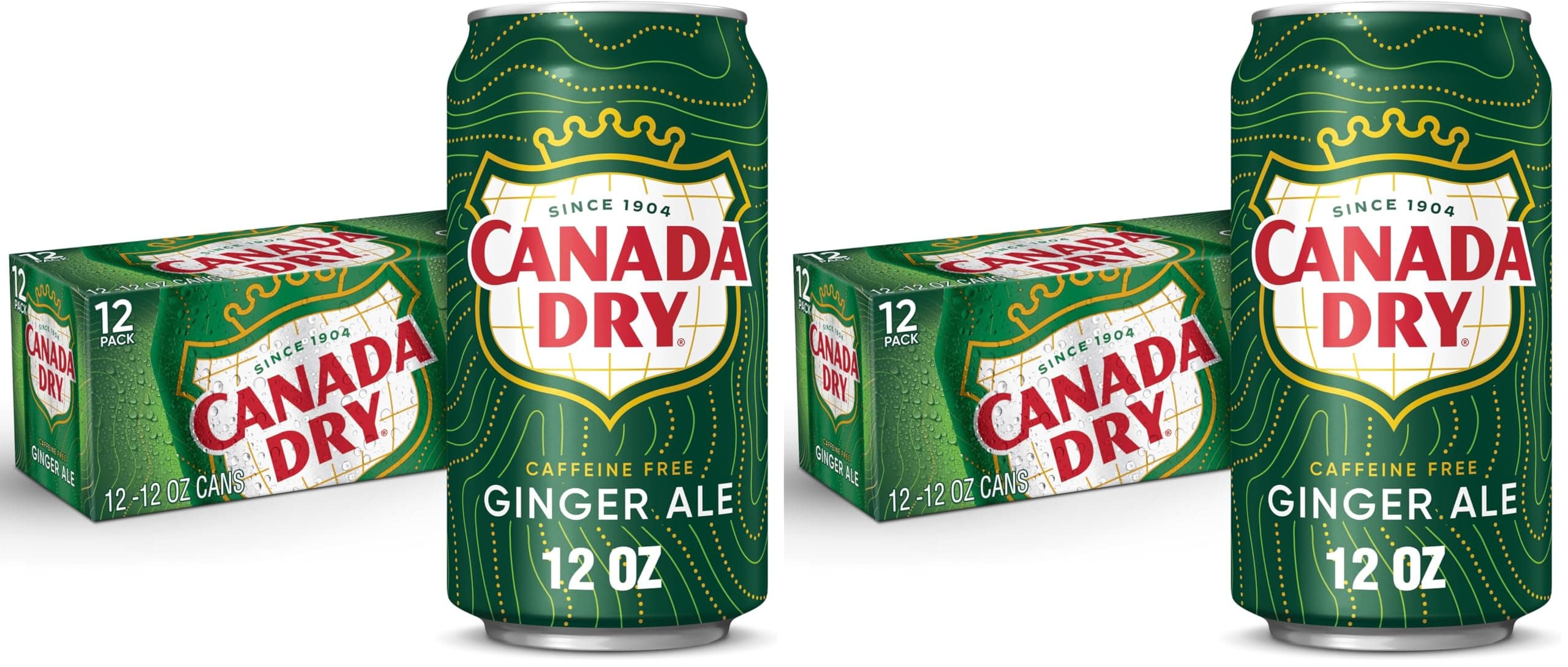Canada Dry Ginger Ale Soda | 12 fl. oz. Cans | 12 Pack | Pack of 2